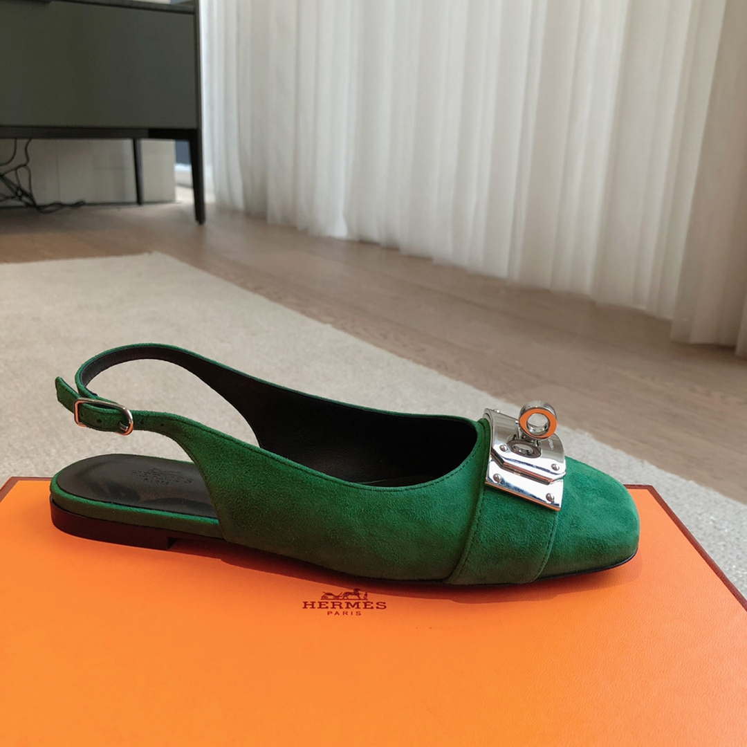 Hermes H241158Zv1D360 Innocente Slingback Shoes H990027 - Euro 35=US 4 - View 7