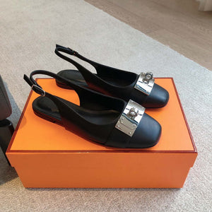 Hermes H241158Zv1D360 Innocente Slingback Shoes H990026 - Euro 35=US 4 - View 1