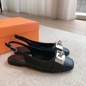 Hermes H241158Zv1D360 Innocente Slingback Shoes H990026 - Euro 35=US 4 - View 3