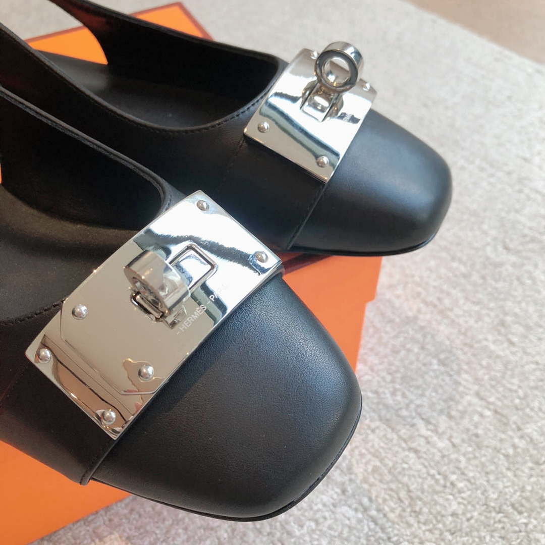 Hermes H241158Zv1D360 Innocente Slingback Shoes H990026
