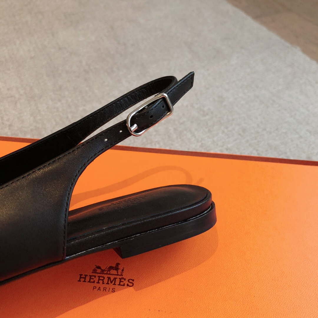 Hermes H241158Zv1D360 Innocente Slingback Shoes H990026 - Euro 35=US 4 - View 5