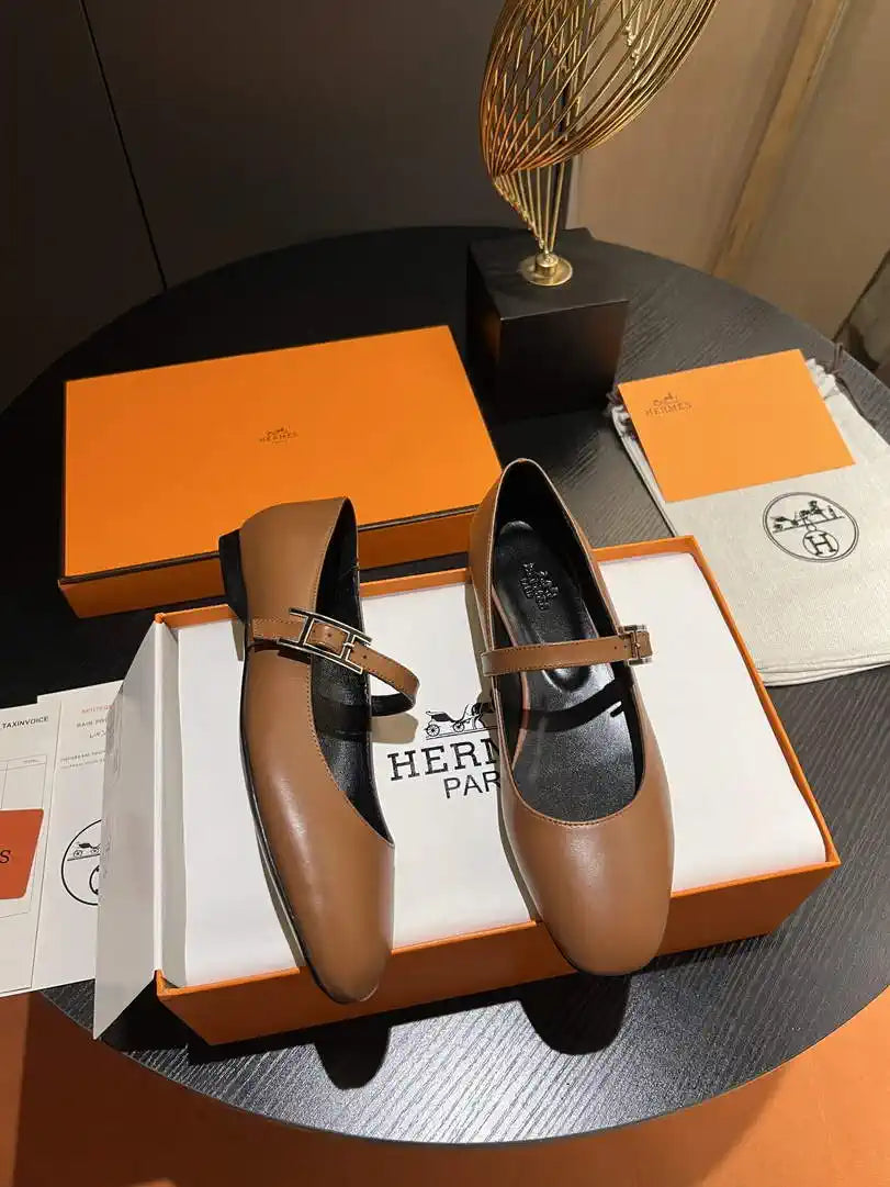 Hermes H242047Zv02350 Women Jane ballet flat H33672