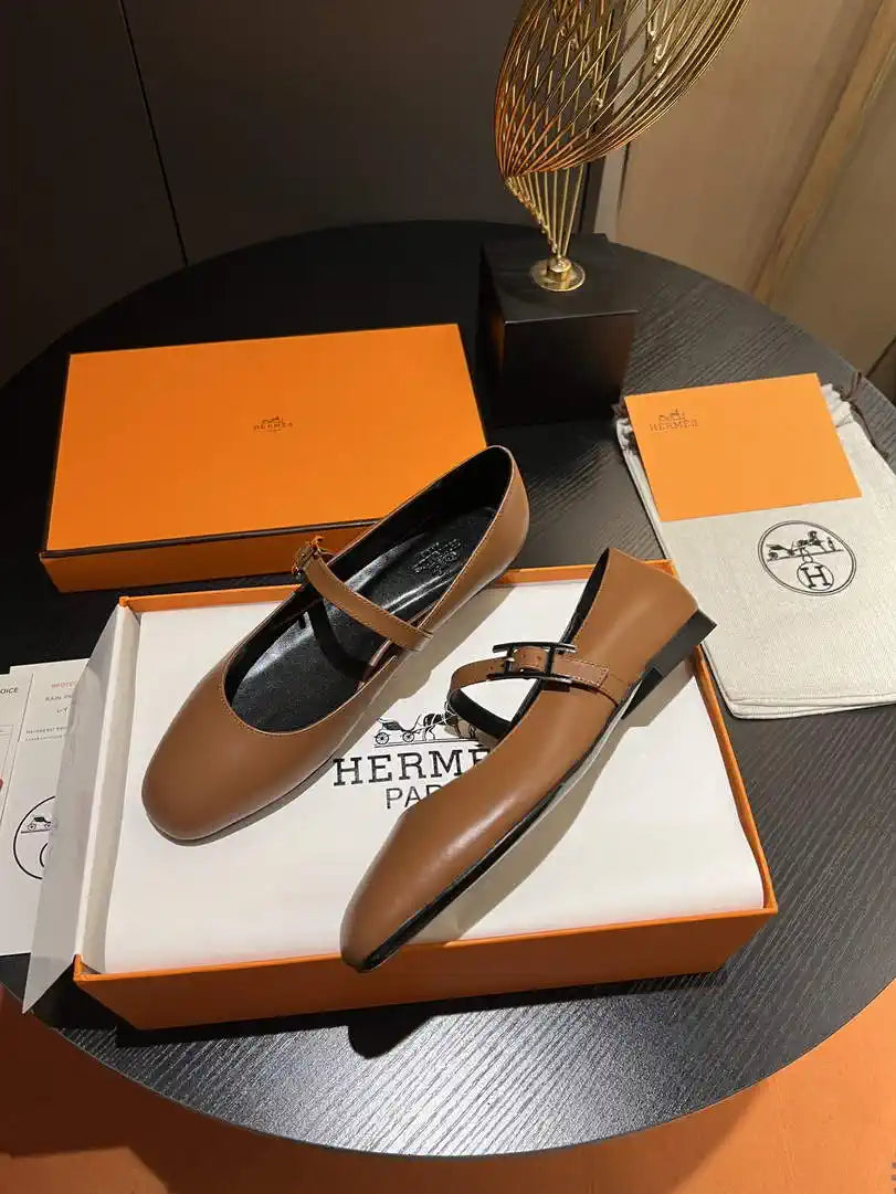 Hermes H242047Zv02350 Women Jane ballet flat H33672
