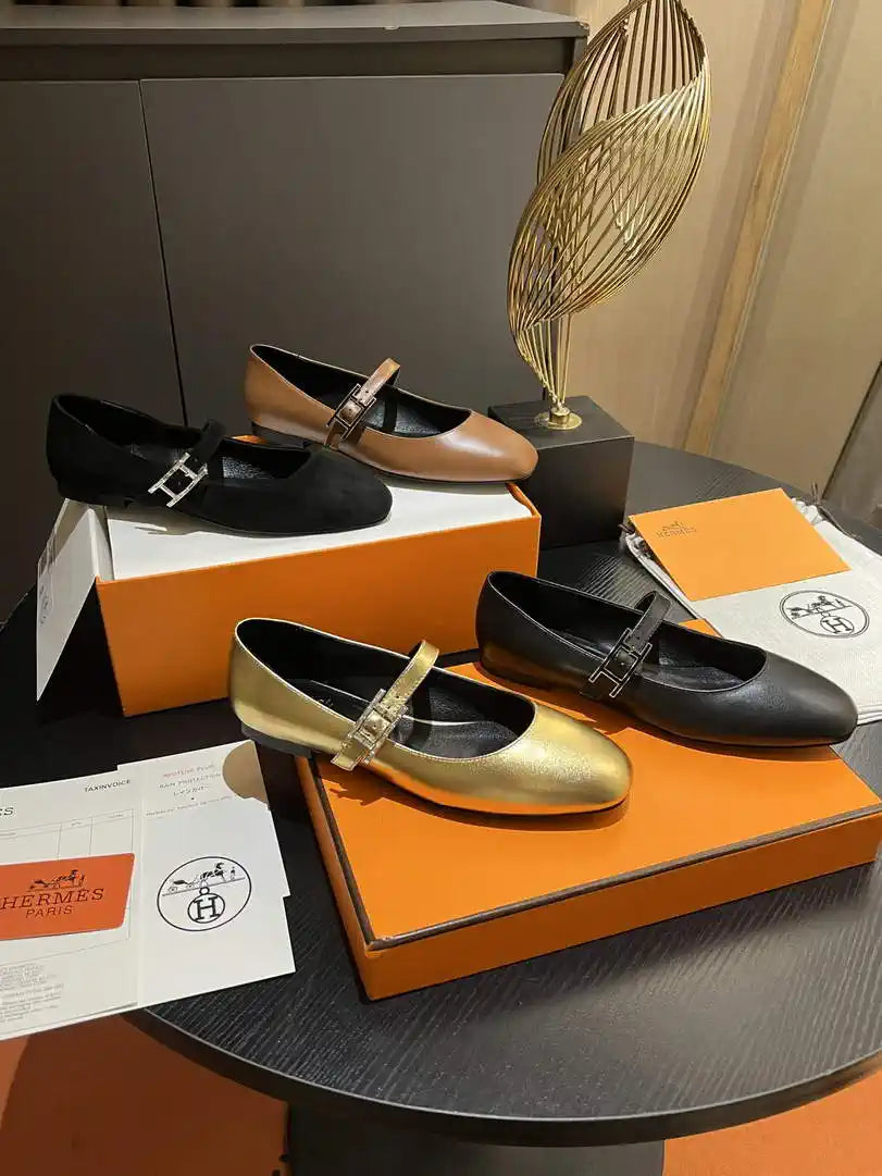 Hermes H242047Zv02350 Women Jane ballet flat H33672