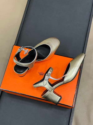 Hermes H251148Zv1W380 Women Kleo slingback H33663 - 10 mm / Euro 35=US 4 - View 4