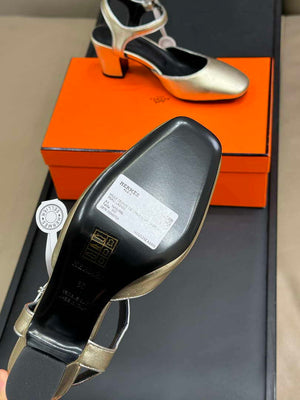 Hermes H251148Zv1W380 Women Kleo slingback H33663 - 10 mm / Euro 35=US 4 - View 5