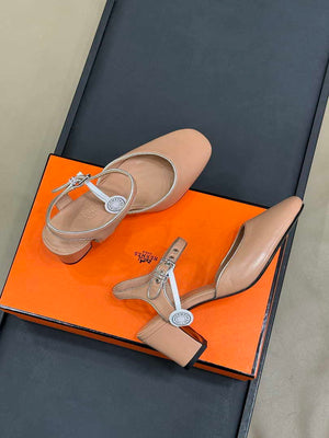 Hermes H251148Zv1W380 Women Kleo slingback H33664 - 10 mm / Euro 35=US 4 - View 3