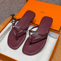 Hermes H261038ZvL1390 Miss sandal Wine Red