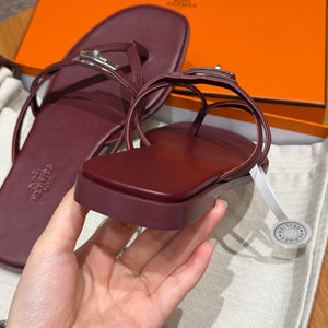 Hermes H261038ZvL1390 Miss sandal Wine Red - Euro 34=US 3 - View 8