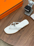 Hermes H261038ZvL1390 Miss sandal White