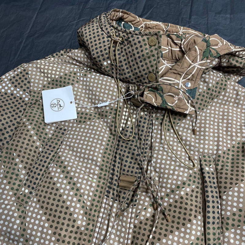 Hermes H2H4604DU02 Women's Fashion Clothing Reversible Puffer Coat H33267