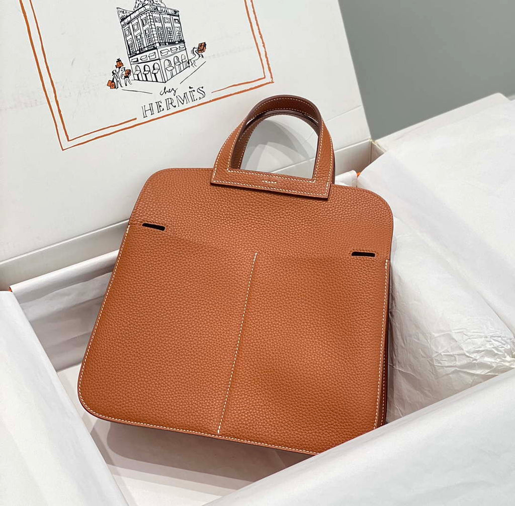 Hermes halzan 25 clemence stamp B Silver H98802