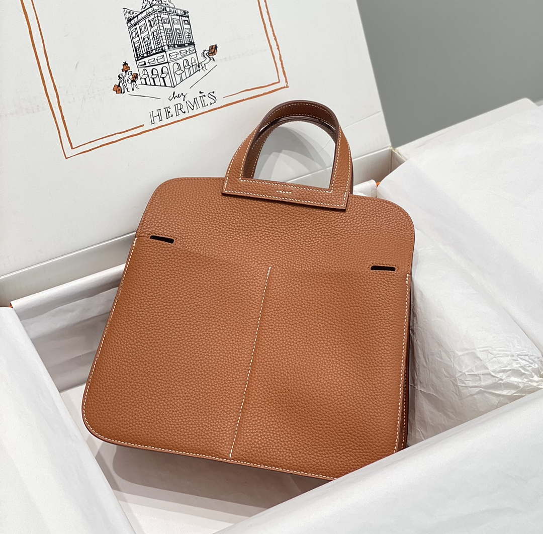 Hermes halzan 25 clemence stamp B Silver H98802 - Default Title - View 4