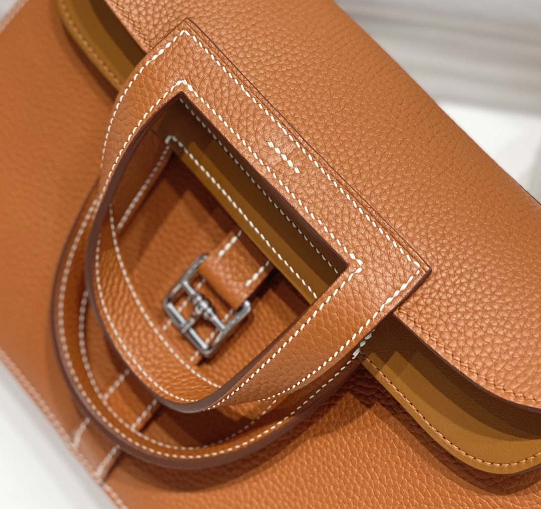 Hermes halzan 25 clemence stamp B Silver H98802 - Default Title - View 6