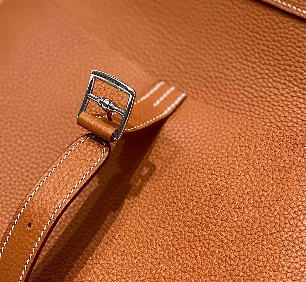 Hermes halzan 25 clemence stamp B Silver H98802