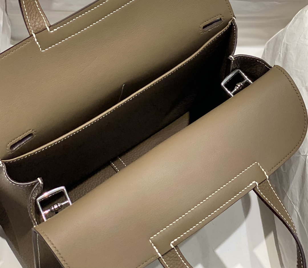 Hermes halzan 25 clemence stamp B Silver H98803 - Default Title - View 9