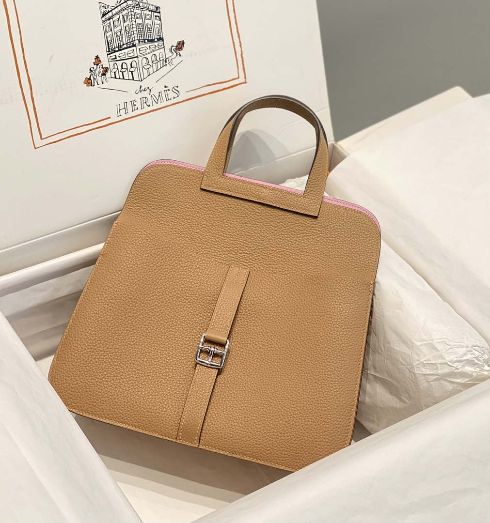 Hermes halzan 25 clemence stamp B Silver H98804 - Default Title - View 3