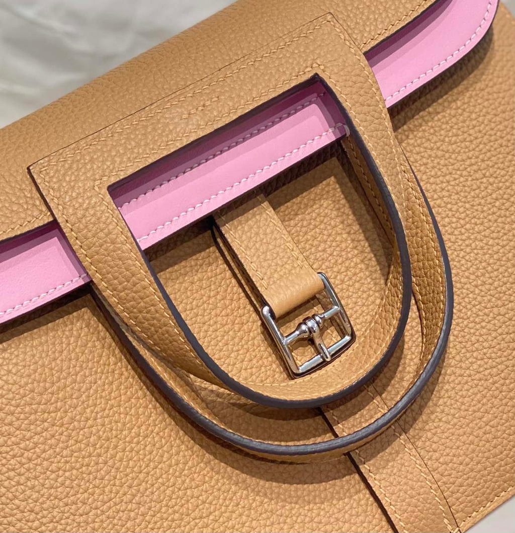 Hermes halzan 25 clemence stamp B Silver H98804