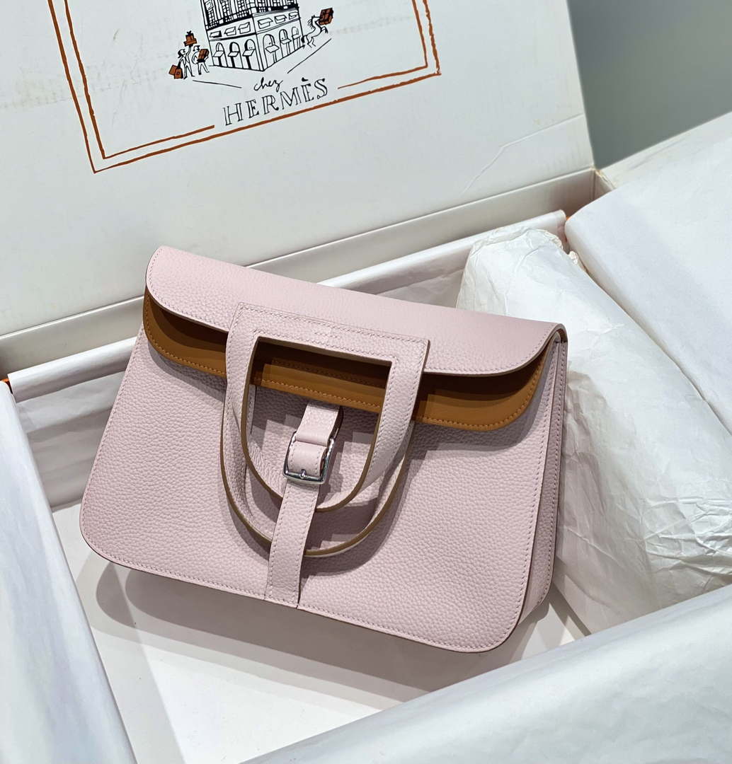 Hermes halzan 25 clemence stamp B Silver H98805 - Default Title - View 1