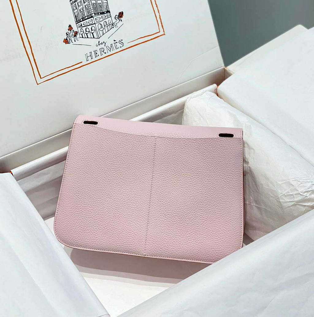 Hermes halzan 25 clemence stamp B Silver H98805