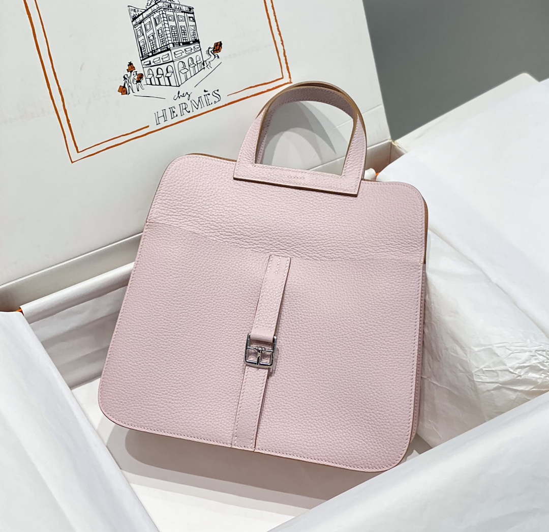 Hermes halzan 25 clemence stamp B Silver H98805 - Default Title - View 3