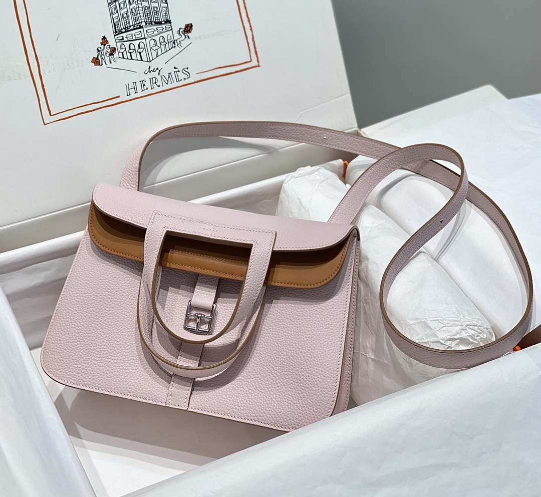 Hermes halzan 25 clemence stamp B Silver H98805 - Default Title - View 5