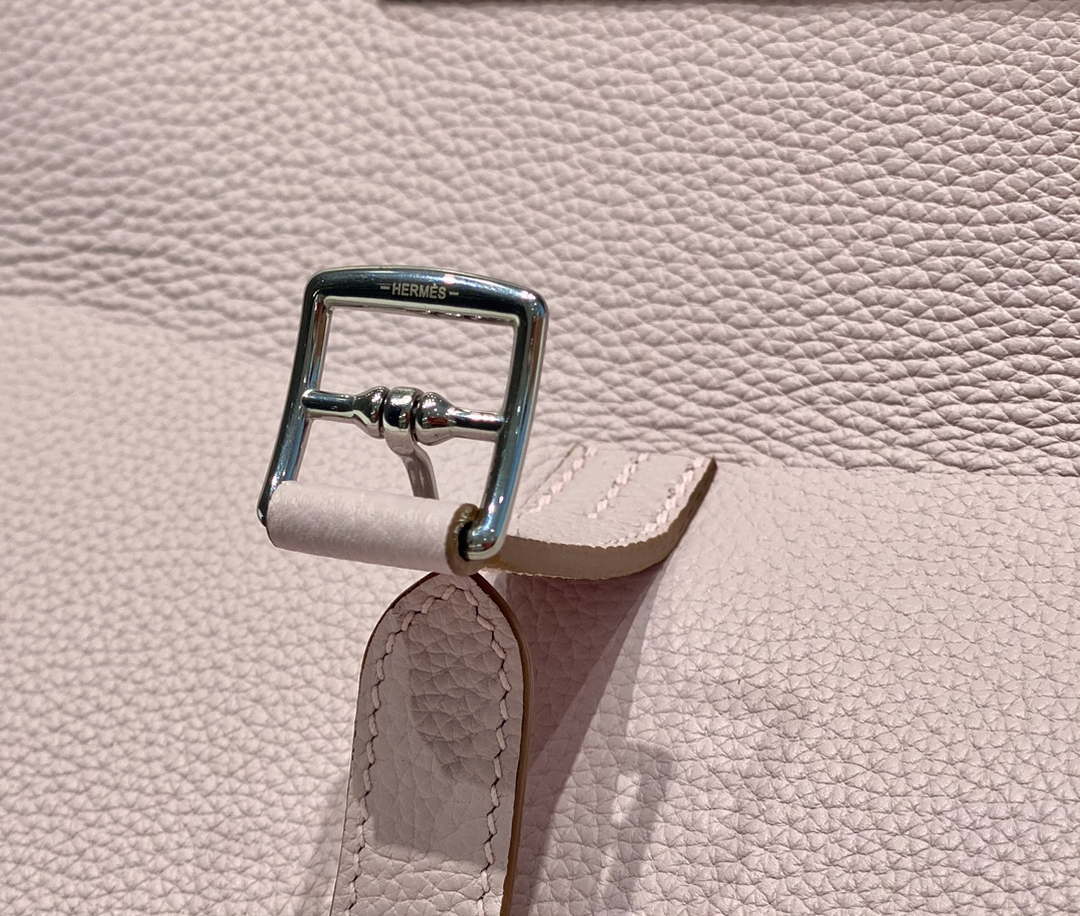 Hermes halzan 25 clemence stamp B Silver H98805