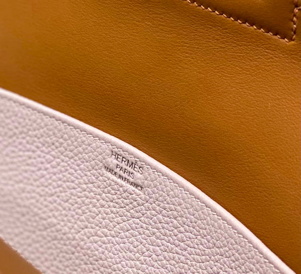 Hermes halzan 25 clemence stamp B Silver H98805