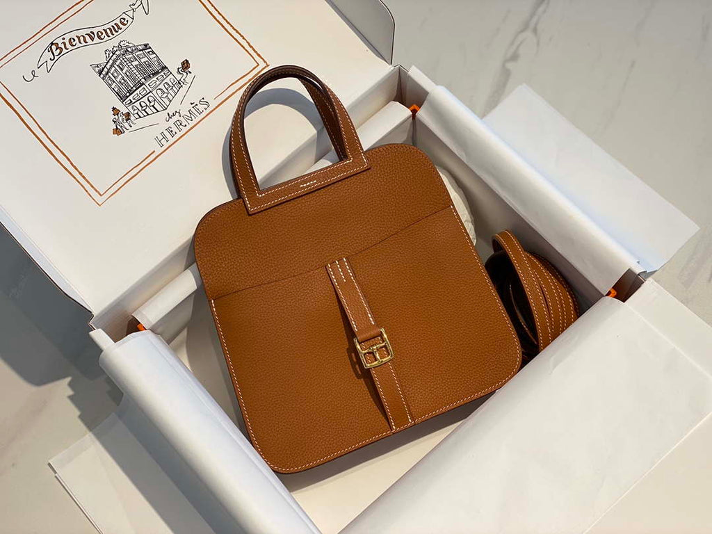 Hermes halzan 25 clemence stamp B Gold H98806