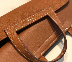 Hermes halzan 25 clemence stamp B Gold H98806 - Default Title - View 4