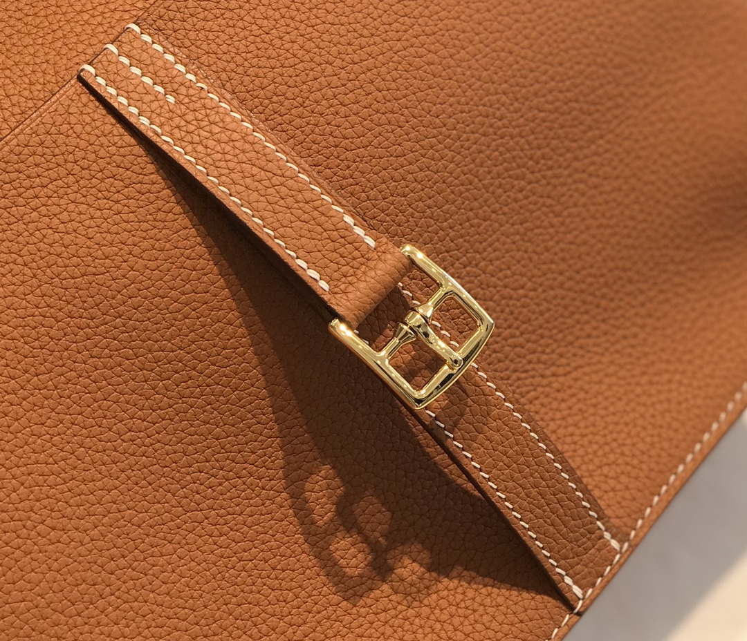 Hermes halzan 25 clemence stamp B Gold H98806