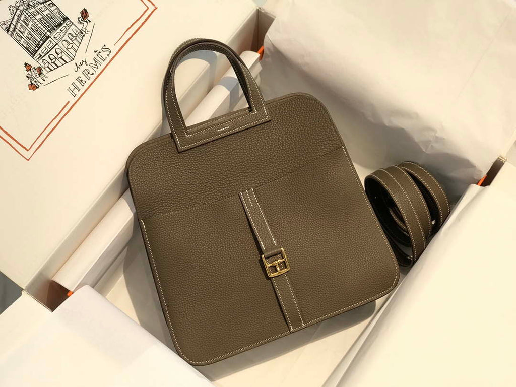 Hermes halzan clemence stamp B Gold H98808