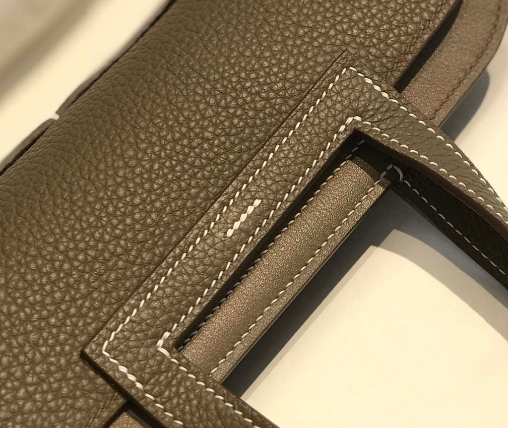 Hermes halzan clemence stamp B Gold H98808