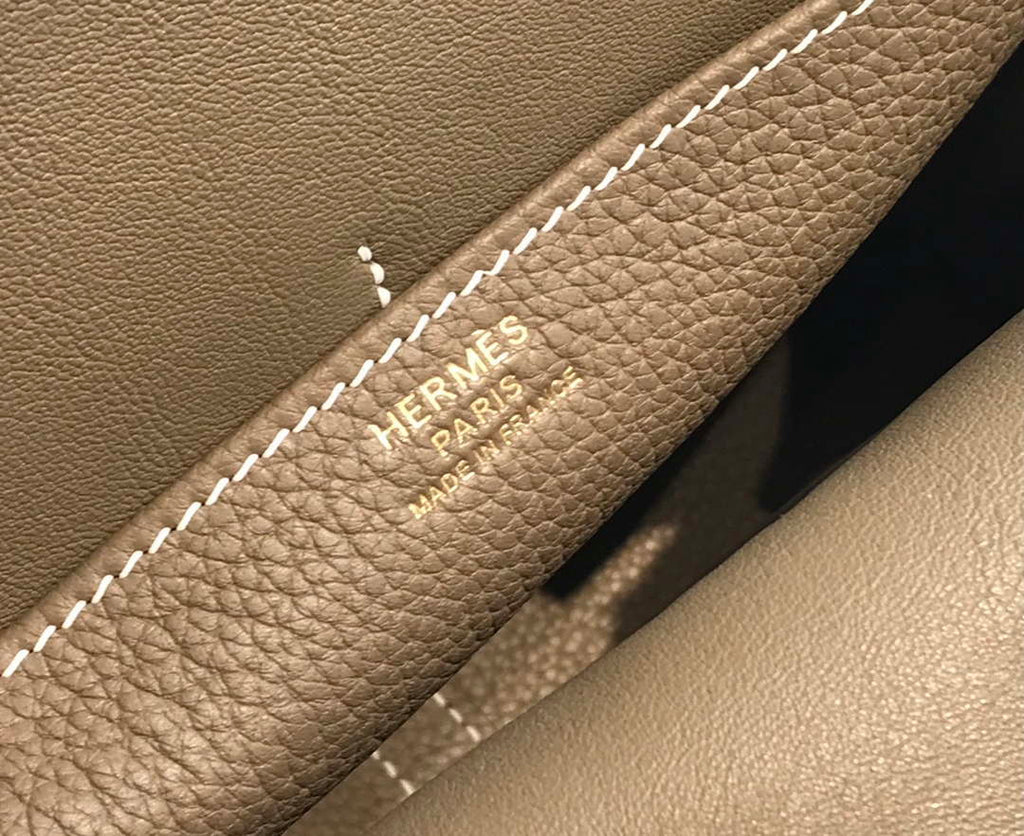 Hermes halzan clemence stamp B Gold H98808