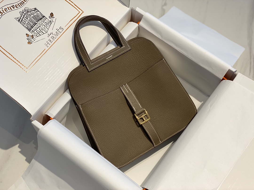 Hermes halzan clemence stamp B Gold H98808