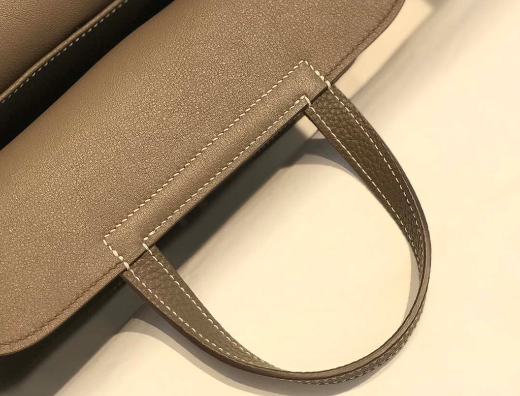Hermes halzan clemence stamp B Gold H98808