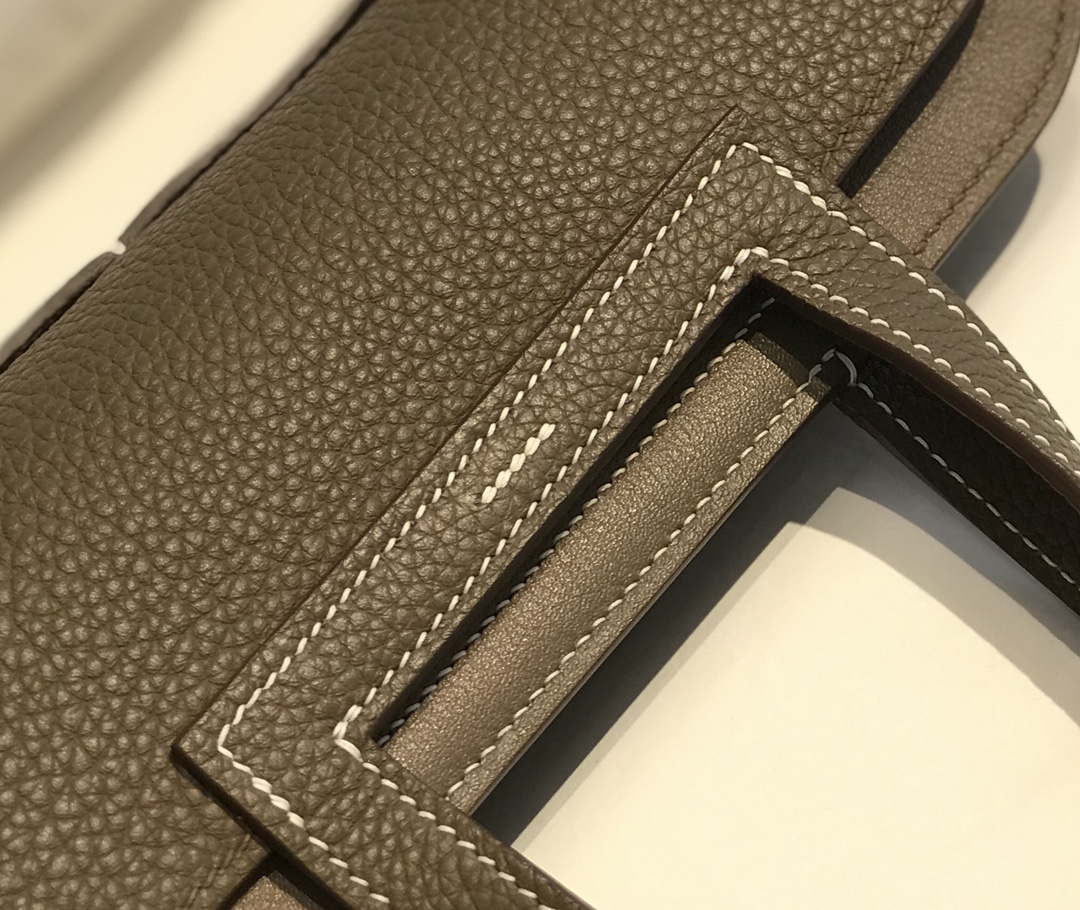 Hermes halzan clemence stamp B Gold H98808 - 22 cm - View 14