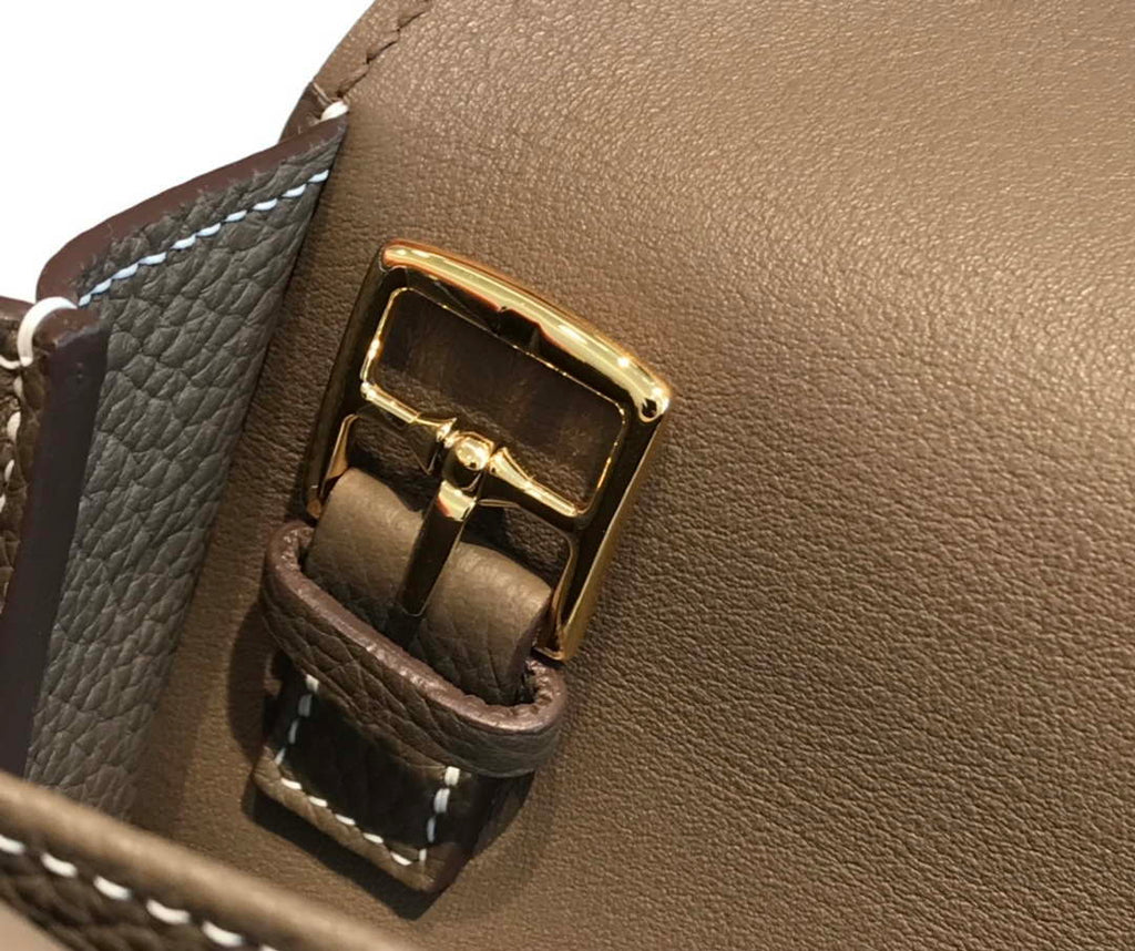 Hermes halzan clemence stamp B Gold H98808