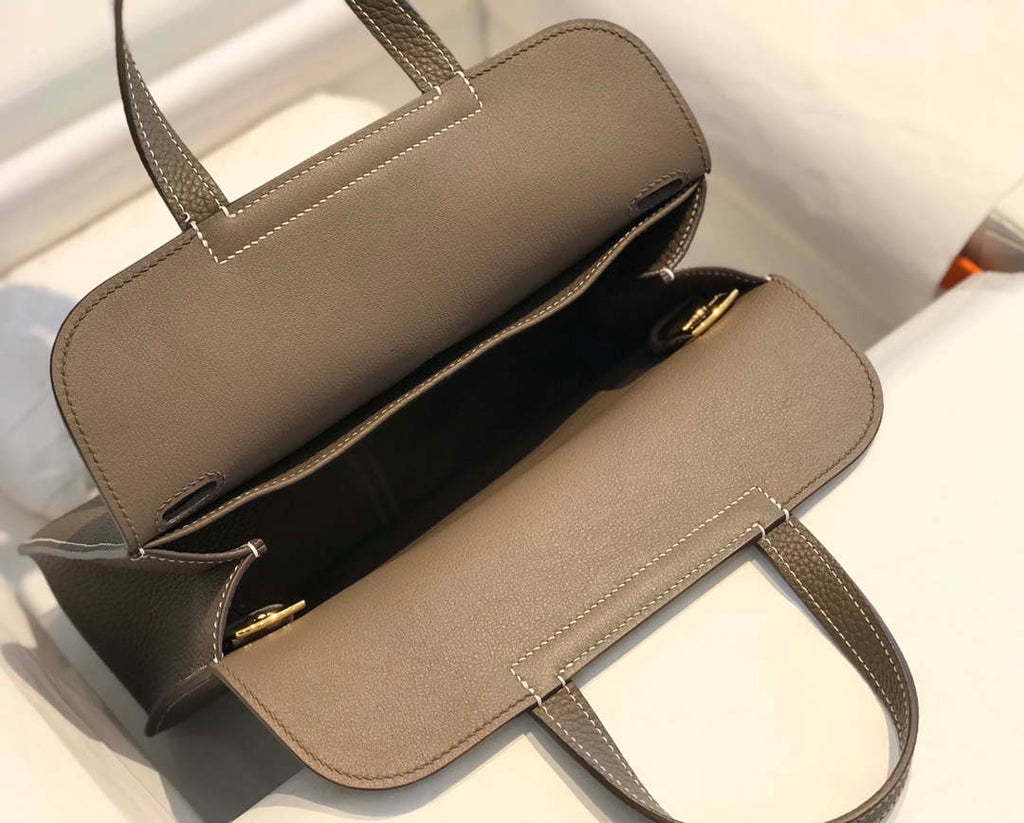 Hermes halzan clemence stamp B Gold H98808