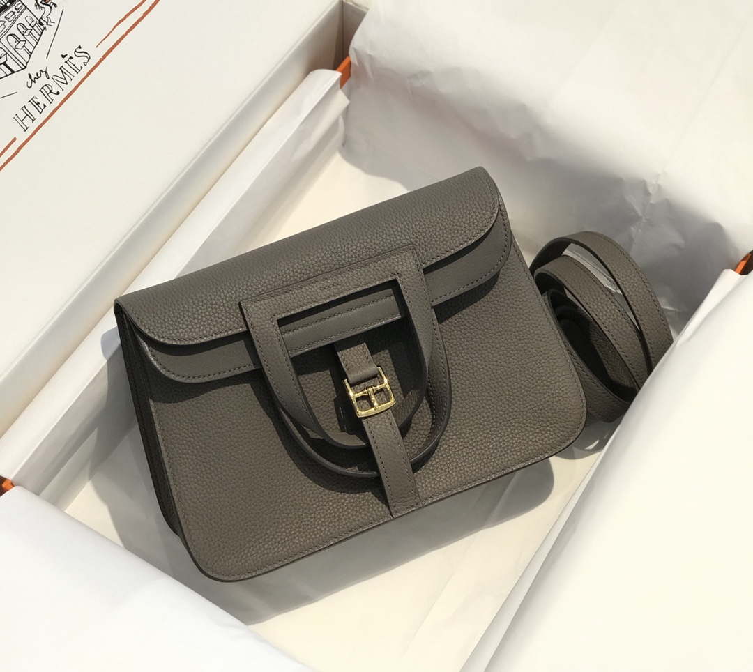 Hermes halzan clemence stamp B Gold H98809 - 22 cm - View 1