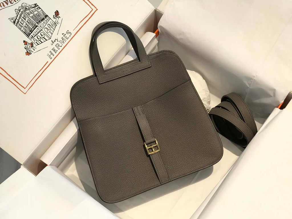 Hermes halzan clemence stamp B Gold H98809