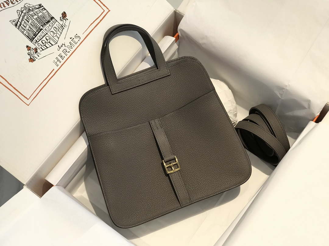 Hermes halzan clemence stamp B Gold H98809