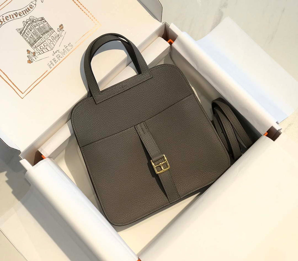 Hermes halzan clemence stamp B Gold H98809