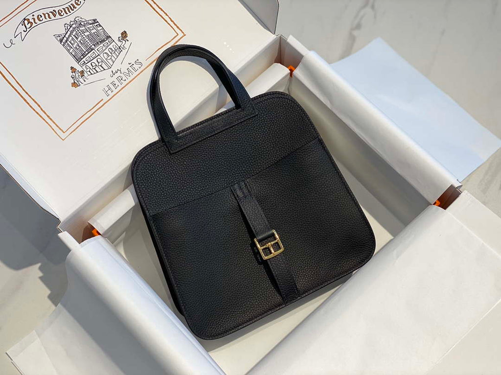 Hermes halzan clemence stamp B Gold H98810