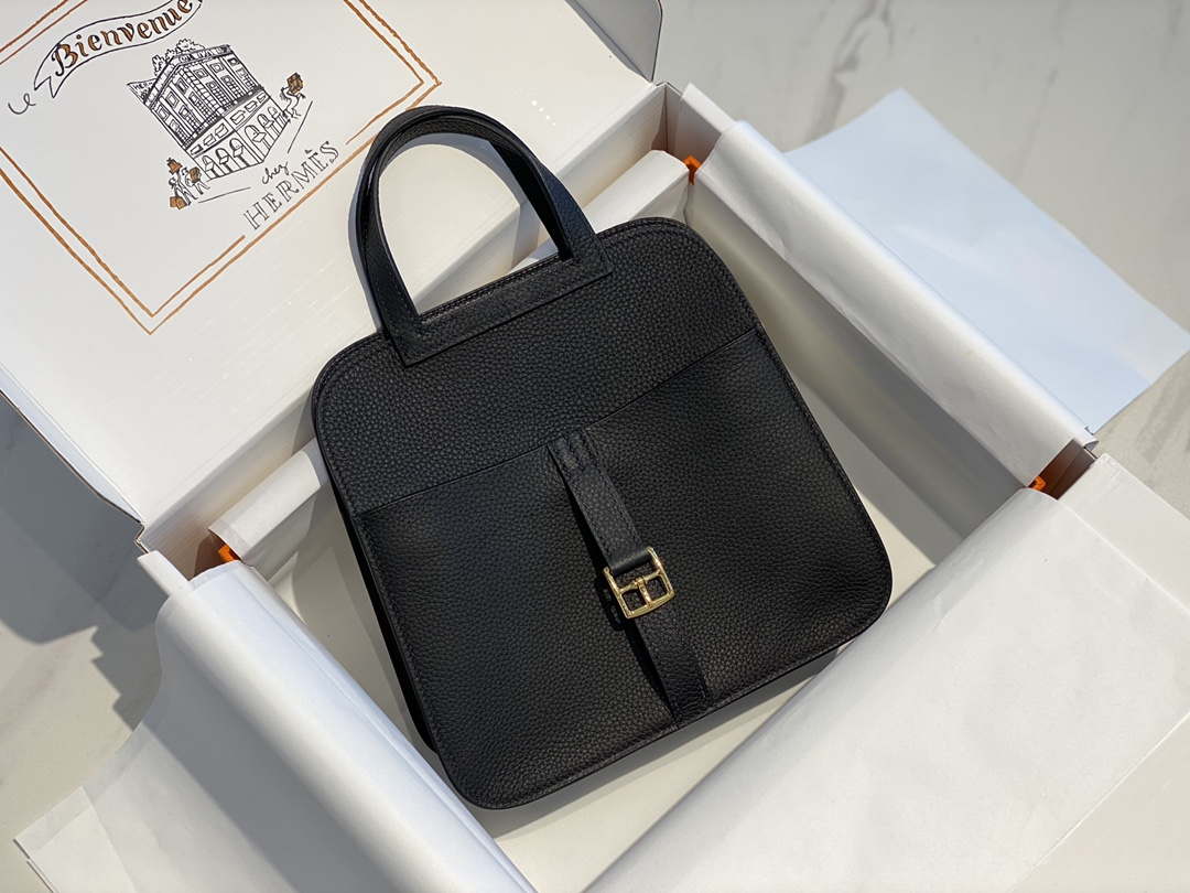 Hermes halzan clemence stamp B Gold H98810