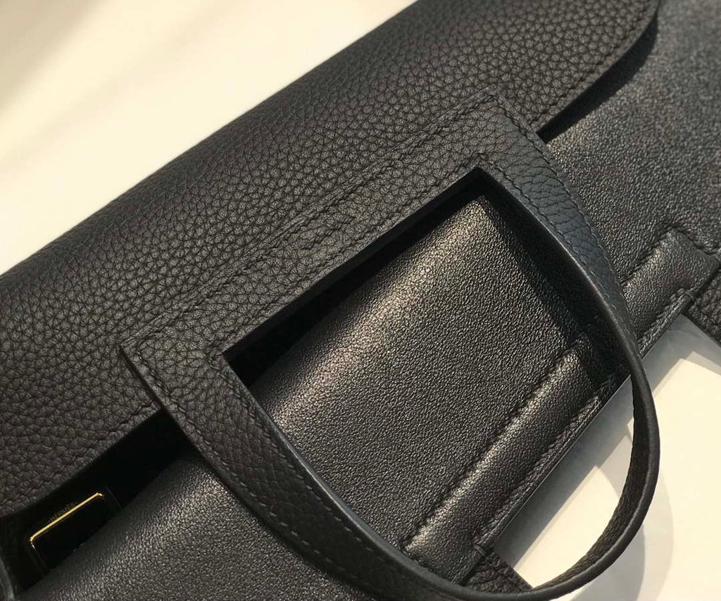 Hermes halzan clemence stamp B Gold H98810