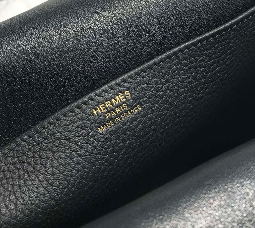 Hermes halzan clemence stamp B Gold H98810
