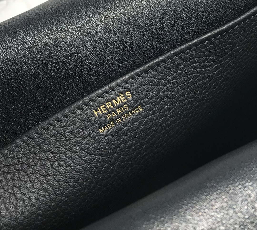 Hermes halzan clemence stamp B Gold H98810 - 22 cm - View 8