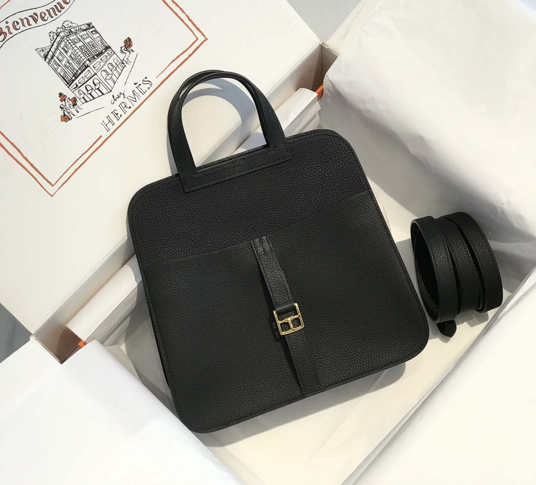 Hermes halzan clemence stamp B Gold H98810