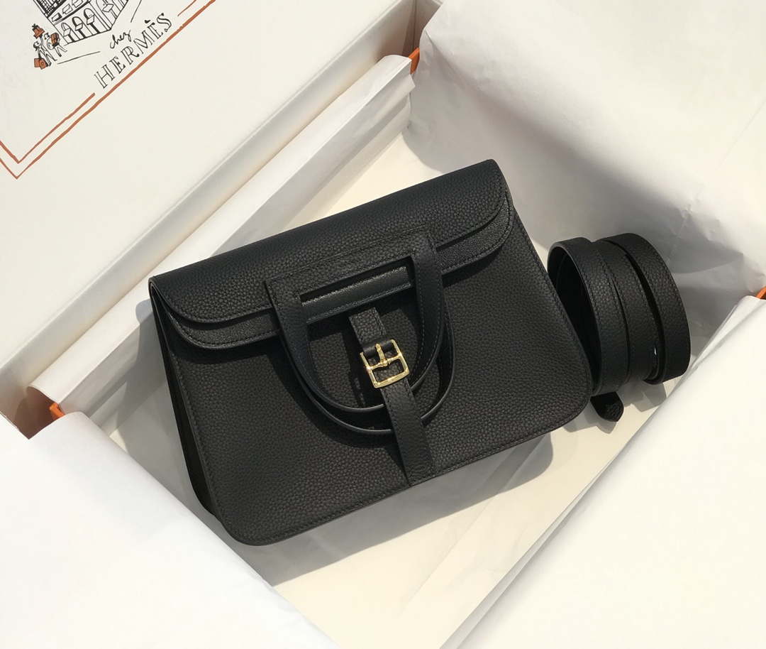 Hermes halzan clemence stamp B Gold H98810